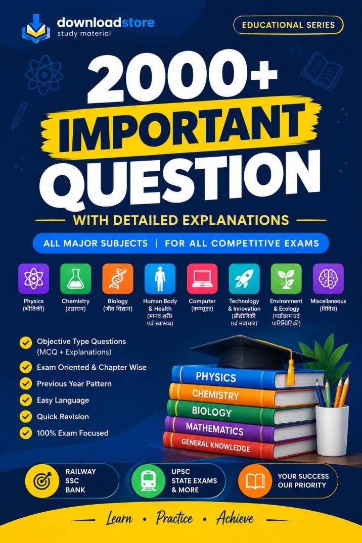 2000+ Science One Liner Questions – Important Questions